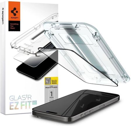 Spigen Szkło Hartowane Apple Iphone 15 Pro Max Glas Tr Ez Fit Fc 2 Pack Czarne