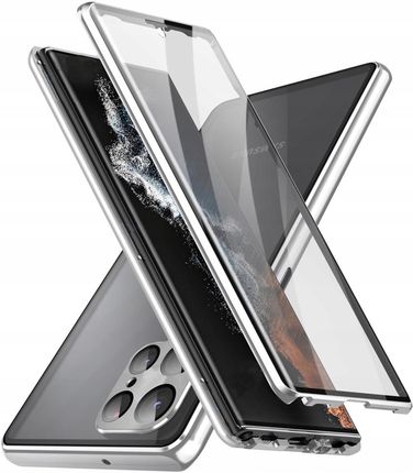 Xgsm Magnetyczne Etui Dual Glass Do Galaxy S21 Ultra Z Szybką Pokrowiec Case