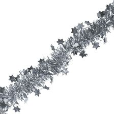 Zdjęcie Arpex Łańcuch z gwiazdkami/ śnieżynkami srebrny 200cm - Krosno
