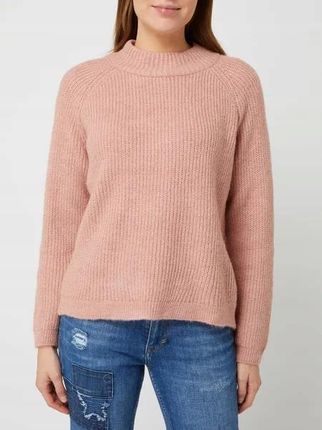 Only dzianinowy sweter różowy melanż M