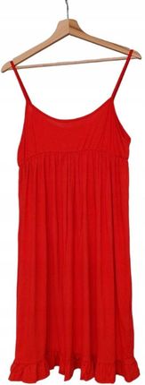 Boohoo czerwona sukienka mini na ramiączkach 44