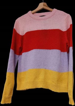 Pieces dzianinowy sweter w paski M