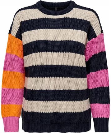 Only sweter w kolorowe paski M