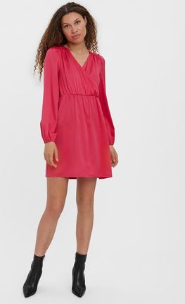 Vero Moda różowa kopertowa sukienka mini M