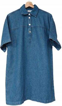 Vero Moda niebieska koszulowa sukienka jeansowa M
