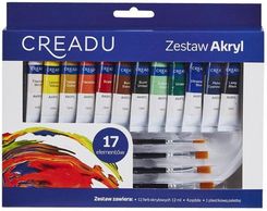 Zdjęcie Panon Zestaw Farb Akrylowych Akcesoria 17Elementów Creadu - Ostroróg