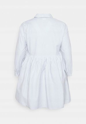 Vila biało niebieska sukienka koszulowa mini 50