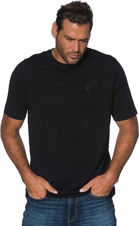 JP 1880 T-Shirt Uomo In Cotone - Basic Con Stampa Sul Petto - Grigio Melange Taglie Forti Fino A 8XL - 6