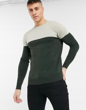 Brave Soul Sweter ze wzorem z blokami kolorów XL
