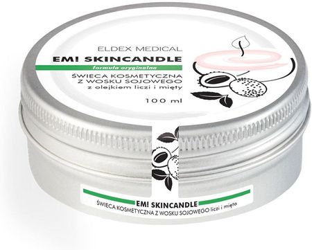 Em! Skincandle Świeca Sojowa Kosmetyczna Z Olejkiem Liczi I Mięty 100Ml