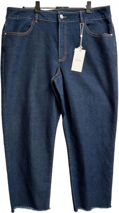 Vila ciemnoniebieskie spodnie jeansy plus size 48