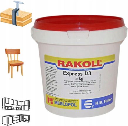 Rakoll Klej Do Drewna Wodoodporny Express D3 5kg