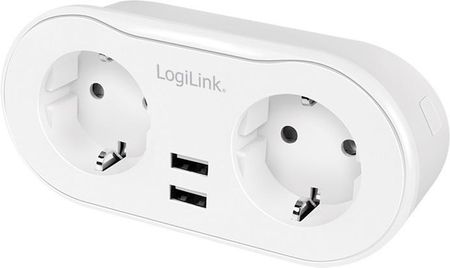 LogiLink 2 gniazda Wi-Fi smart białe (UPS-LIS-LGL-056)
