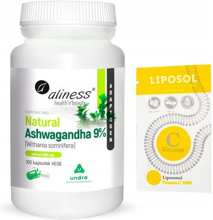 Kapsułki Aliness Natural Ashwagandha 9% Extract 580 Mg 100 szt.