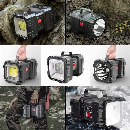 Retoo Led Taktyczna Akumulatorowa Szperacz Usb Reflektor 1000Lm 40W - zdjęcie 3