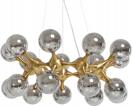Kare Design Lampa Wisząca Metalowa Złota 74 X 130 Cm Klosze (53394)