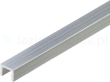 Profil zakończeniowy forma U aluminium anoda CEZAR 10x8x1,5mm 0,6m Srebrny