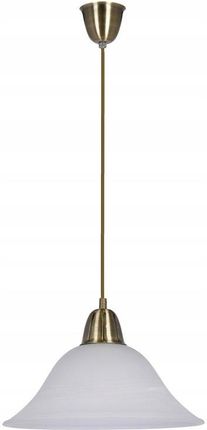 Candellux Lighting Rubi Lampa Wisząca Patynowy 1X60W E27 Klosz Biały Alabastrowy (5903034824978)