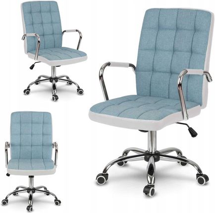 Krzesło Obrotowe Biurowe Fotel Biurowy Ergonomiczny Materiałowy Do Salonu