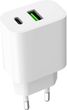 Ładowarka sieciowa ART GaN 20W USB-C PD + USB QC
