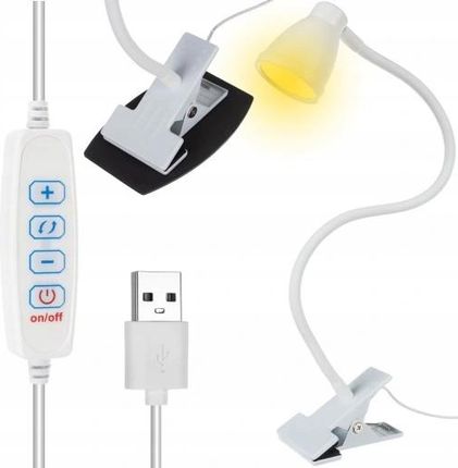 Lampka Biurkowa Szkolna na Biurko 24 LED USB Klips lampa na biurko