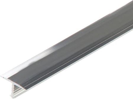 Profil fugowy łączący aluminium poler CEZAR 13mm 1m Srebrny