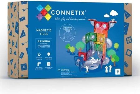 Connetix - Klocki magnetyczne Rainbow Ball Run Expansion Pack - 66 el.