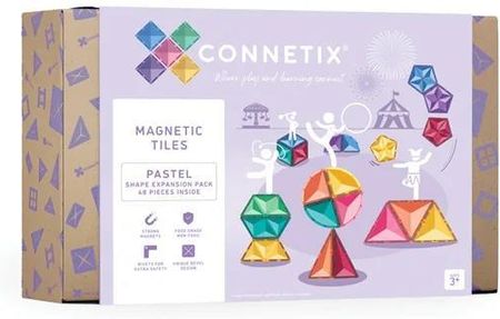 Connetix - Klocki magnetyczne Pastel Shape Expansion Pack - 48 el.