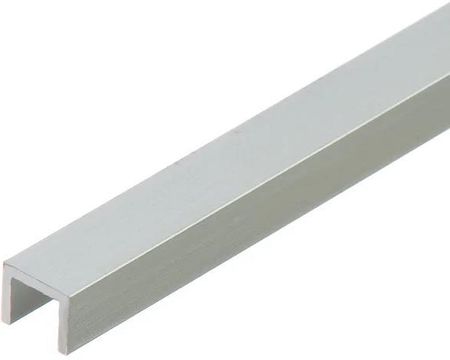 Profil zakończeniowy forma U aluminium anoda CEZAR 10x8x1,5mm 2,6m Srebrny