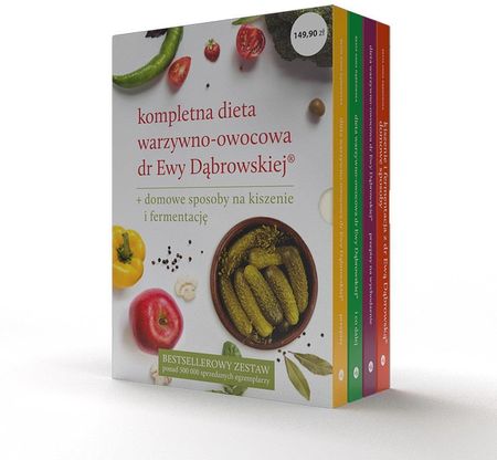 KPL - Dieta warzywno-owocowa dr Ewy Dąbrowskiej (4-pak). Dieta warzywno-owocowa. Przepisy + Dieta wa