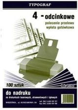 Zdjęcie Typograf Druk Offsetowy Polecenie Przelewu 4-Odc Do Drukarek A4 100 Kartek /01142/ - Libiąż