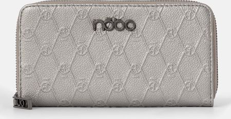 Stalowy portfel Nobo z monogramem