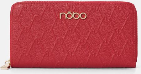 Czerwony portfel Nobo z monogramem
