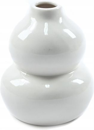 Midex Ozdobny Mały Wazon Ceramiczny Biały 9Cm