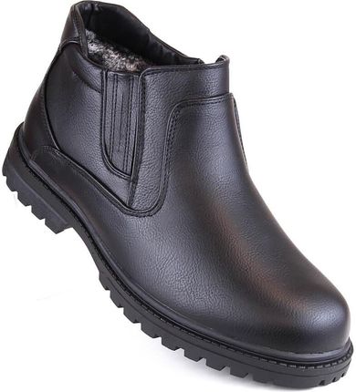 Trzewiki buty męskie sztyblety ocieplane czarne Man's Style WS-006