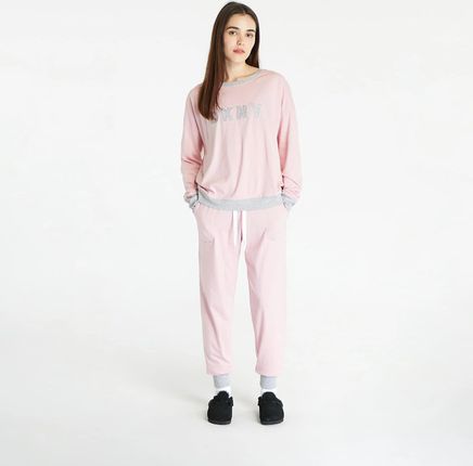 DKNY WMS Long Sleeve Pyjama Set Pink/ Grey