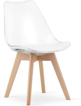 Krzesło MARK - przezroczyste / nogi naturalne x 2