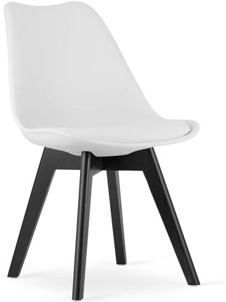Krzesło MARK - białe / nogi czarne x 2