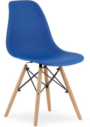 Krzesło OSAKA niebieskie / nogi naturalne x 3
