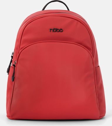 Czerwony plecak Nobo z półokrągłą kieszenią