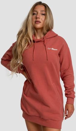 GymBeam Damska bluza z kapturem Limitless Longline Cinnamon