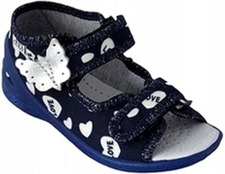 Kapcie sandały dla dziewczynki z motylkiem lekkie elastyczne ARS P023 r.23