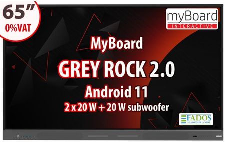 Myboard Monitor Interaktywny Grey Rock 2.0 65" 4K Uhd Z Androidem 11
