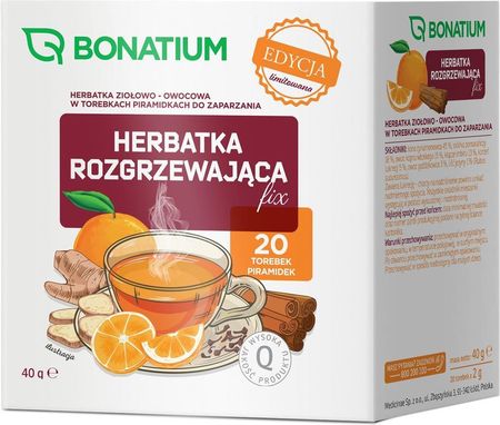 Medicinae Bonatium Herbatka Rozgrzewająca Fix Cynamonowo Imbirowa 20sasz.