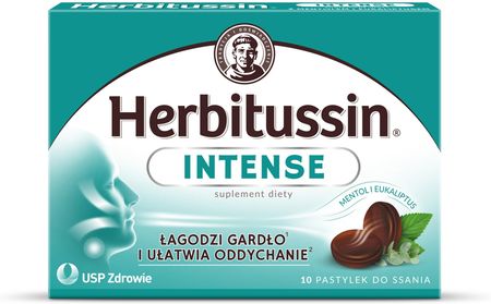 Herbitussin Intense 10 Pastylek Do Ssania