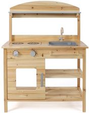 Cuisine De Jeu En Bois Bayer Chic 2000 Pour Enfants Dès 3 Ans - Marron Et Argent - Jeu D'Éveil Complet