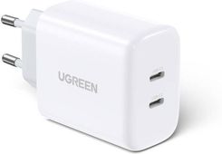 Ugreen CD243 ładowarka sieciowa 40W 2x USB-C biała 10343B - szybka realizacja zamówień - paczka nawet w 24h u Ciebie!