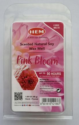 Wosk sojowy Pink Bloom do kominków zapachowych 6 sztuk