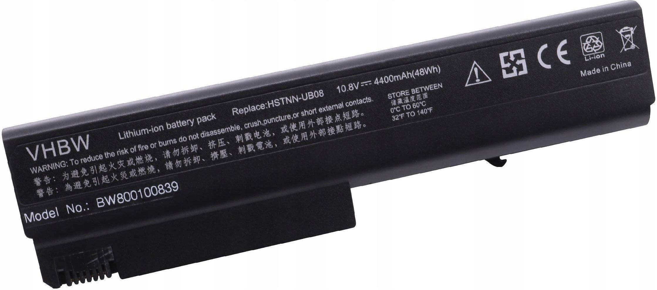 vhbw batteria compatibile con HP Compaq Business 6710b, 6515b, 6510b, 6910p, 6715s, 6715b, 6710s notebook (4400mAh, 10,8V, Li-Ion