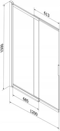 Mexen Fox 120Cm Chrom 8911200020100 - zdjęcie 3